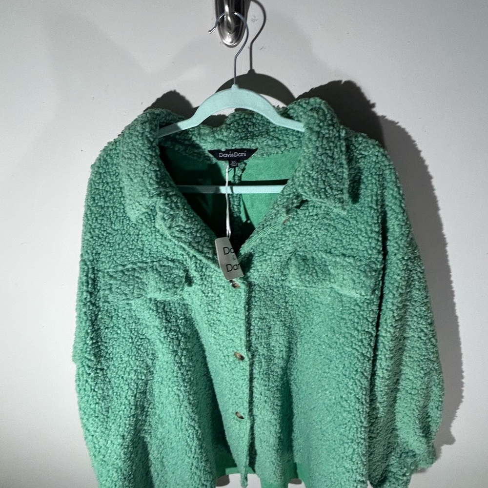 DAVI & DANI Mint Teddy Jacket - Picture 6 of 12